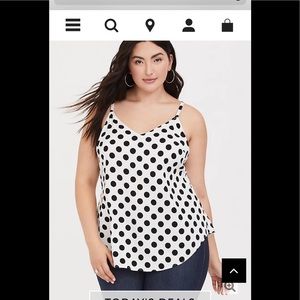 Torrid Challis Polka Dot Tank Size 1